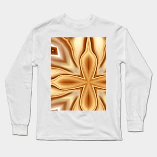 Abstract stylization of a flower, with four spikes, off-center orientation Long Sleeve T-Shirt